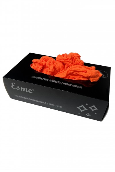 Sosete de unica folosinta culoare PORTOCALIU - 100 buc / cutie